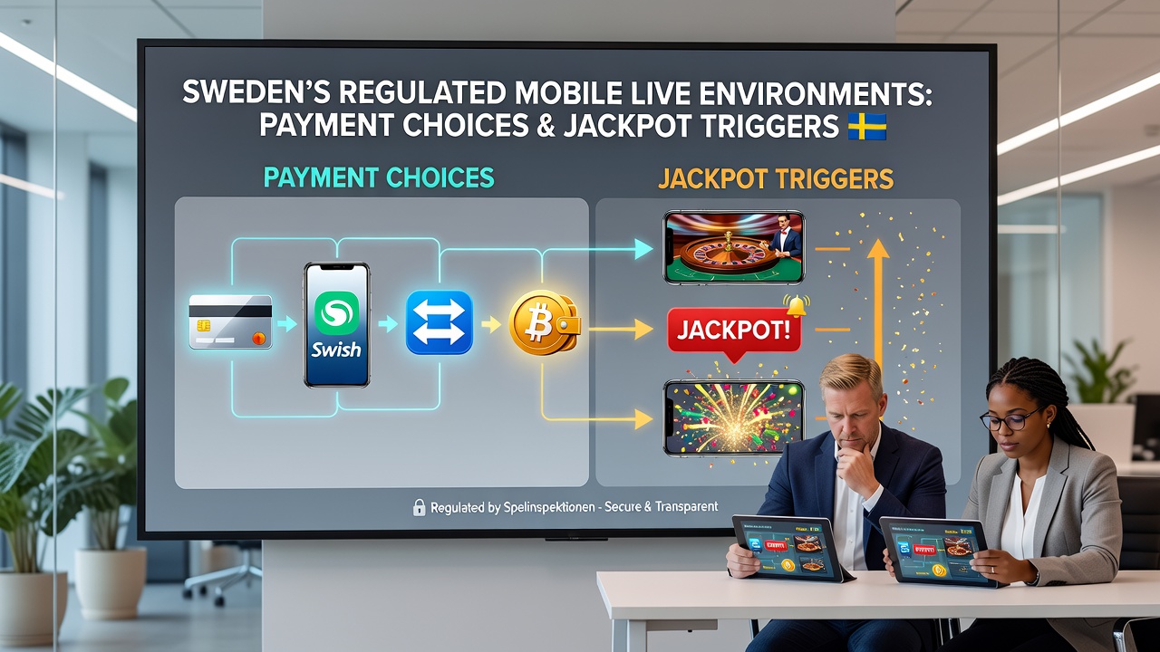 Close-up of a mobile screen displaying a live dealer table with jackpot meter and secure payment confirmation icons